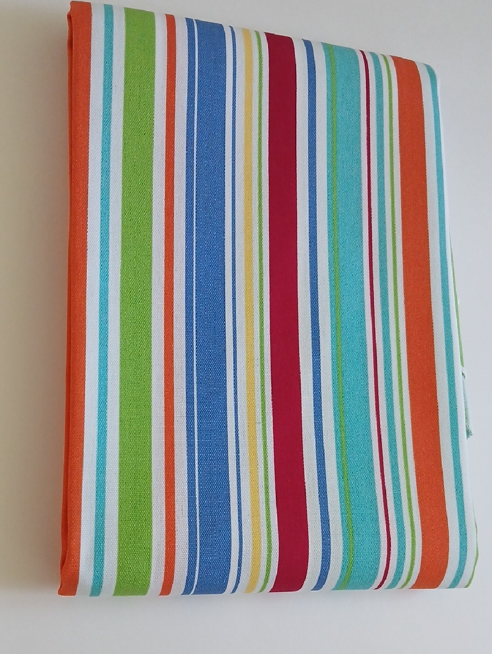 Colorful Stripes 70" Round Canvas Tablecloth Summer Outdoor Entertaining